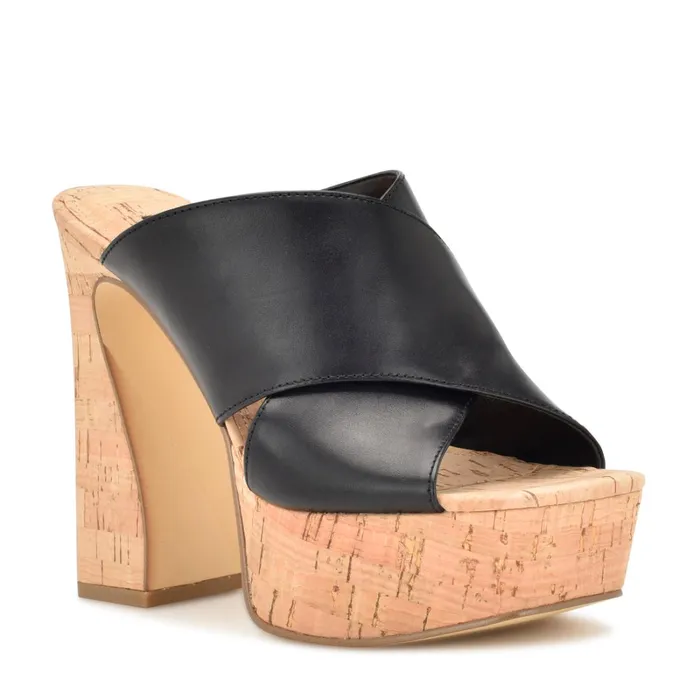Girlz Platform Sandals Black Natural Women Nine West Heeled Girlz Platform Sandals Black Natural Women Nine West Heeled
