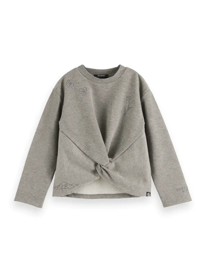 GLITTER FASHION FIT CREWNECK Dull Gold Kids Scotch and Soda Sweatshirts and Hoodies