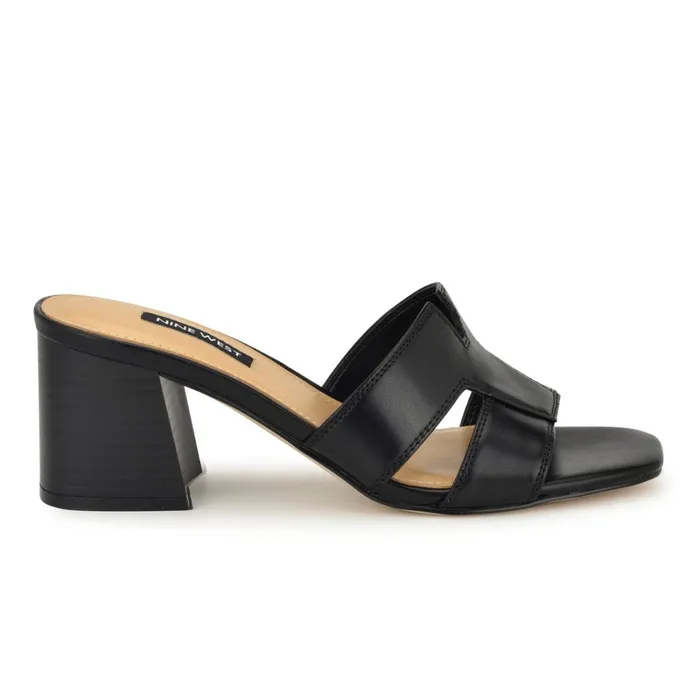 Griselda Block Heel Sandals Black Women Nine West Dress