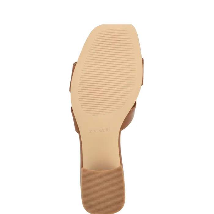 Griselda Block Heel Sandals Brown Women Nine West Dress