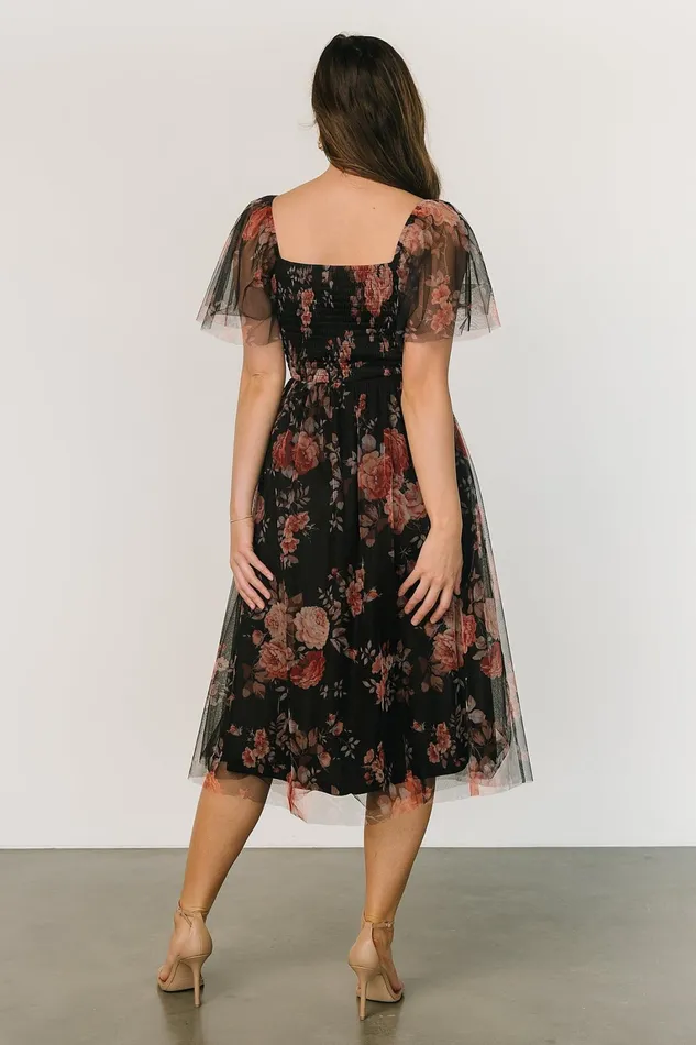 Gwyneth Tulle Midi Dress Black Multi Women Baltic Born Tulle Styles Gwyneth Tulle Midi Dress Black Multi Women Baltic Born Tulle Styles