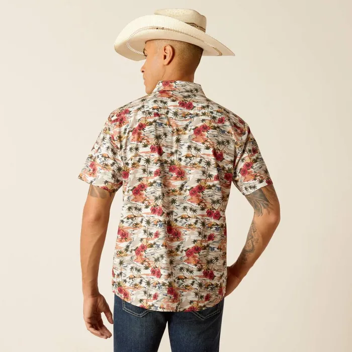 Hakeem Retro Fit Shirt Egret Men Ariat Button Down Shirts Hakeem Retro Fit Shirt Egret Men Ariat Button Down Shirts