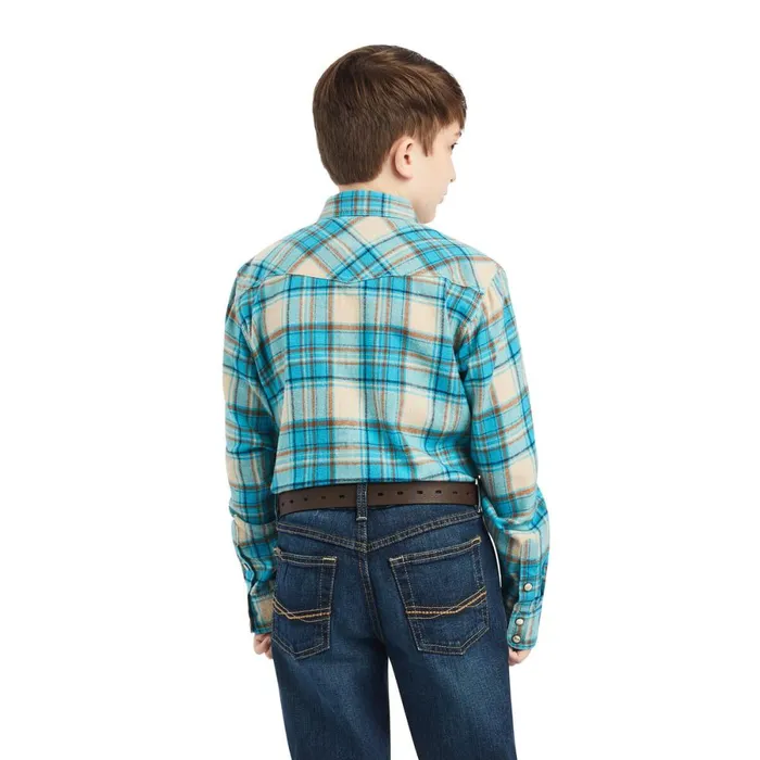 Handley Retro Fit Shirt Sylvan Teal Kids Ariat Button Down Shirts Handley Retro Fit Shirt Sylvan Teal Kids Ariat Button Down Shirts