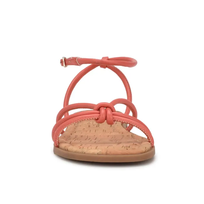 Hanklee Ankle Strap Flat Sandals Coral Women Nine West Flats Hanklee Ankle Strap Flat Sandals Coral Women Nine West Flats