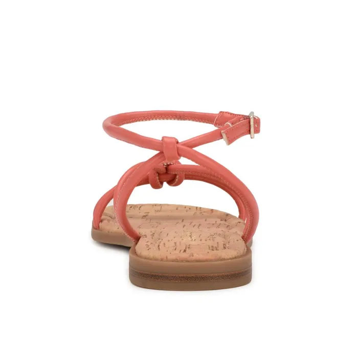 Hanklee Ankle Strap Flat Sandals Coral Women Nine West Flats Hanklee Ankle Strap Flat Sandals Coral Women Nine West Flats
