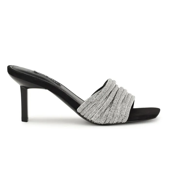 Harbor Heeled Slide Sandals Blackblack Women Nine West Heeled