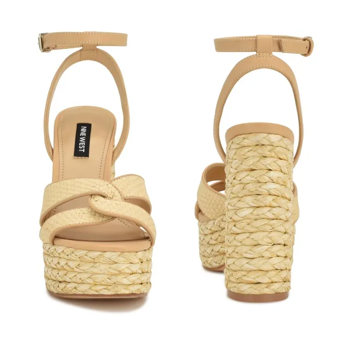 Hayya Woven Platform Sandals Natural Women Nine West Dress Hayya Woven Platform Sandals Natural Women Nine West Dress