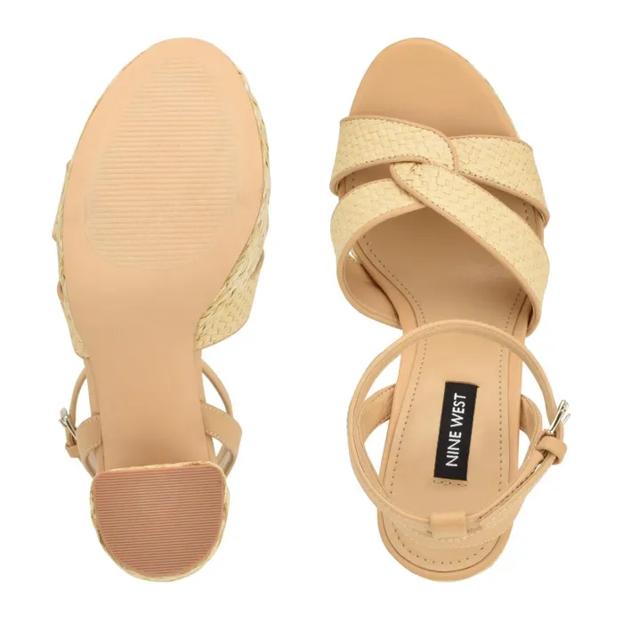 Hayya Woven Platform Sandals Natural Women Nine West Dress Hayya Woven Platform Sandals Natural Women Nine West Dress