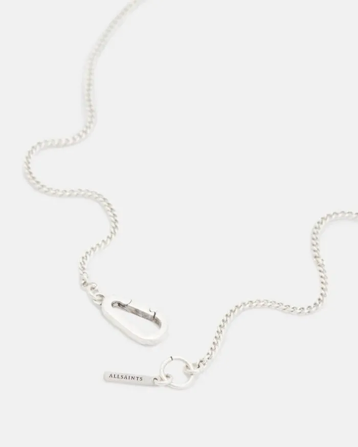 Heart Arrow Sterling Silver Necklace Warm Silver Men AllSaints Jewelry