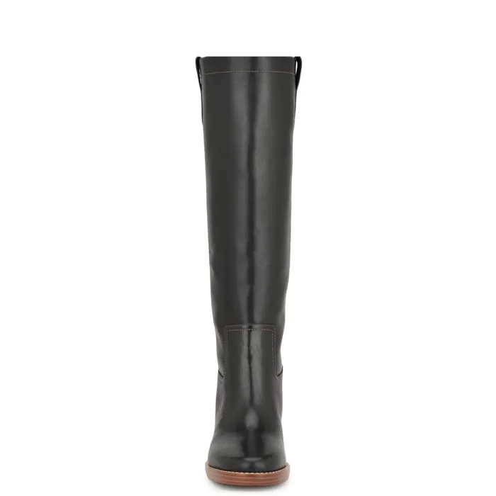 Hecee Block Heel Tailored Boots Black Leather Women Nine West Boots and Booties Hecee Block Heel Tailored Boots Black Leather Women Nine West Boots and Booties