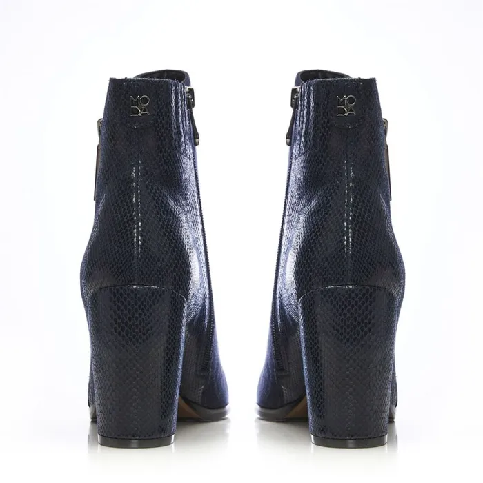 Heeled And Wedge Boots Women Moda In Pelle Amy W Navy Alcantara
