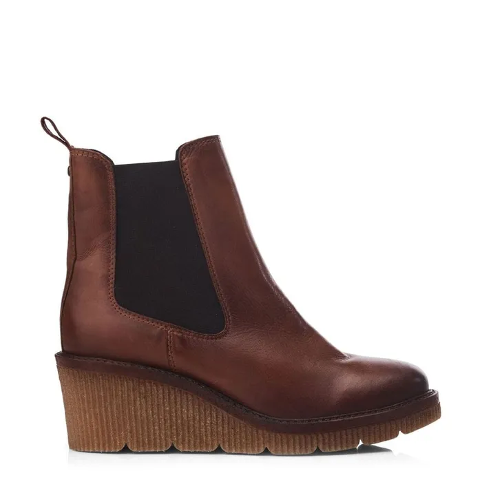 Heeled And Wedge Boots Women Moda In Pelle Audyn Tan Leather