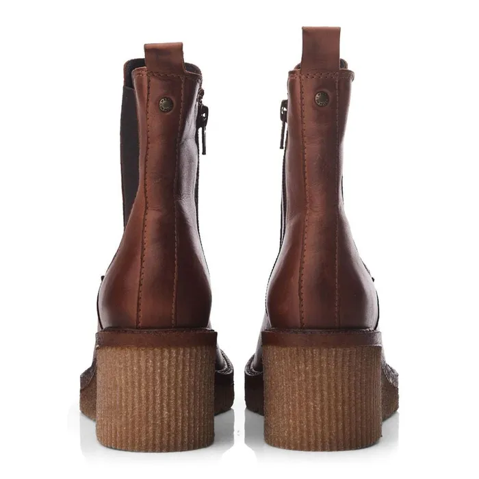 Heeled And Wedge Boots Women Moda In Pelle Audyn Tan Leather