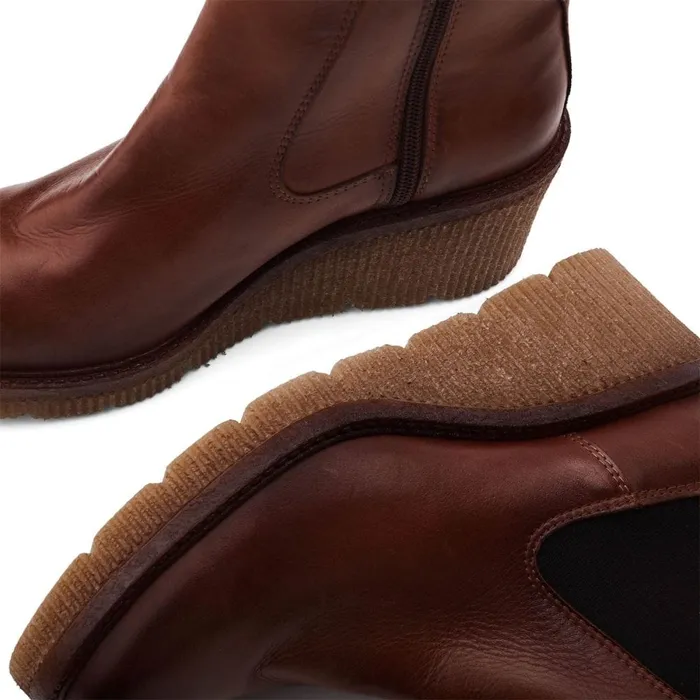 Heeled And Wedge Boots Women Moda In Pelle Audyn Tan Leather