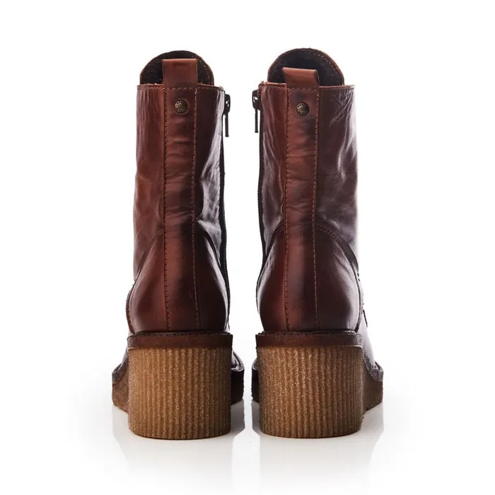 Heeled And Wedge Boots Women Moda In Pelle Braniyah Tan Leather