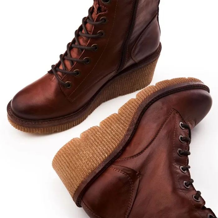 Heeled And Wedge Boots Women Moda In Pelle Braniyah Tan Leather