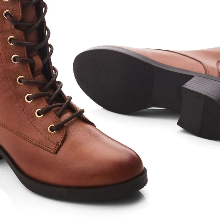 Heeled And Wedge Boots Women Moda In Pelle Calia Tan Leather Heeled And Wedge Boots Women Moda In Pelle Calia Tan Leather