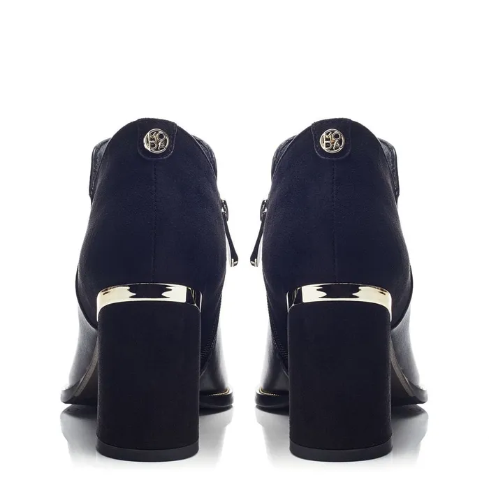 Heeled And Wedge Boots Women Moda In Pelle Madisonn Black Porvair