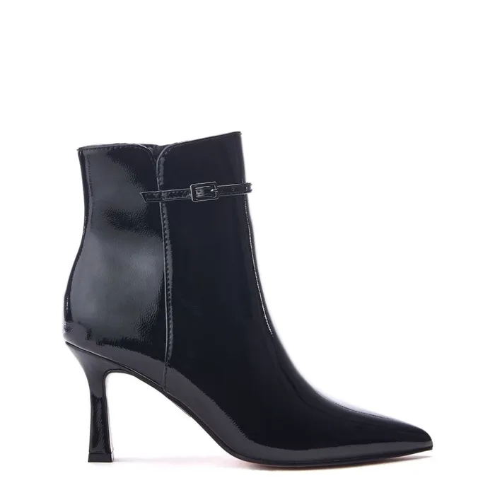 Heeled And Wedge Boots Women Moda In Pelle Pierres Black Patent