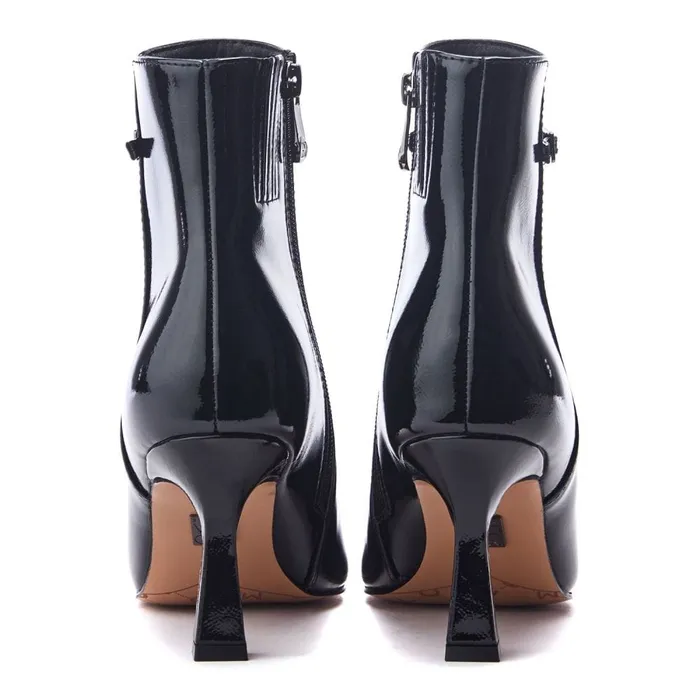 Heeled And Wedge Boots Women Moda In Pelle Pierres Black Patent