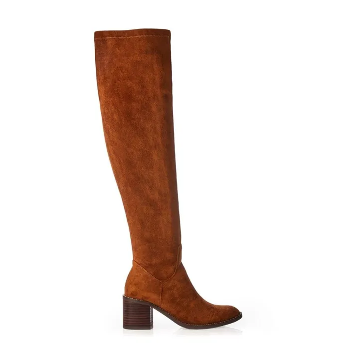 Heeled And Wedge Boots Women Moda In Pelle Sarianne Tan Alcantara