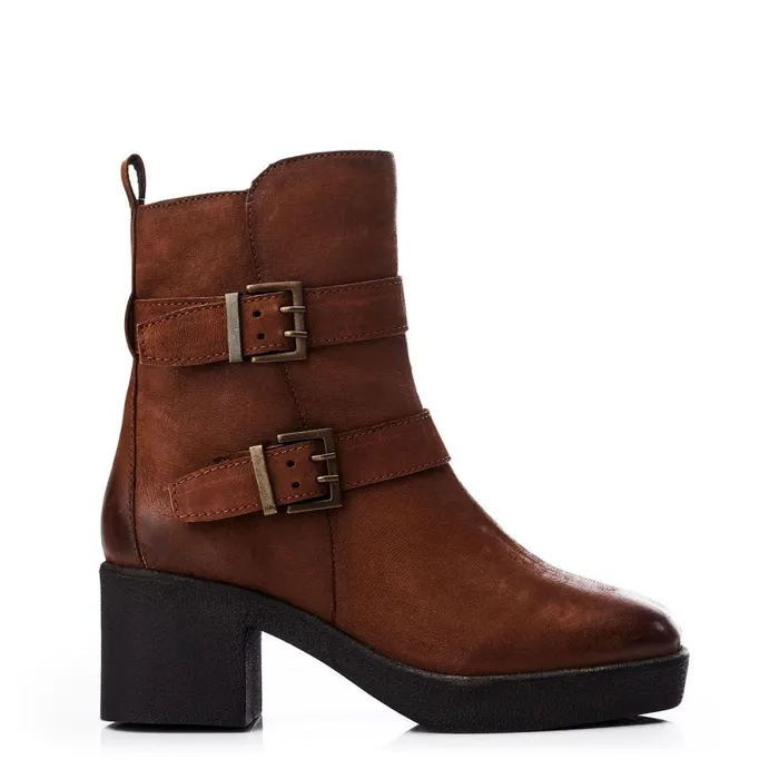 Heeled And Wedge Boots Women Moda In Pelle Shoon Sh Sagitta Tan Nubuck