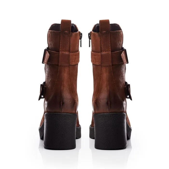 Heeled And Wedge Boots Women Moda In Pelle Shoon Sh Sagitta Tan Nubuck