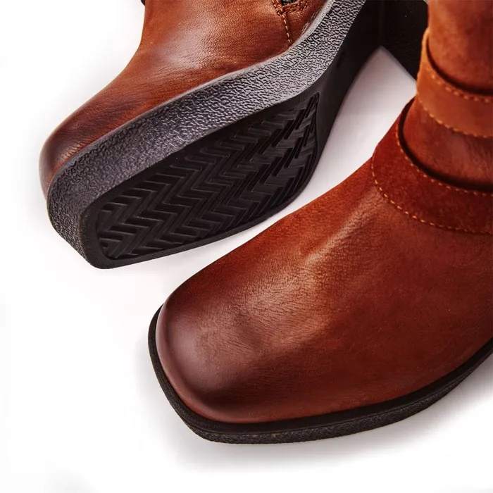 Heeled And Wedge Boots Women Moda In Pelle Shoon Sh Sagitta Tan Nubuck