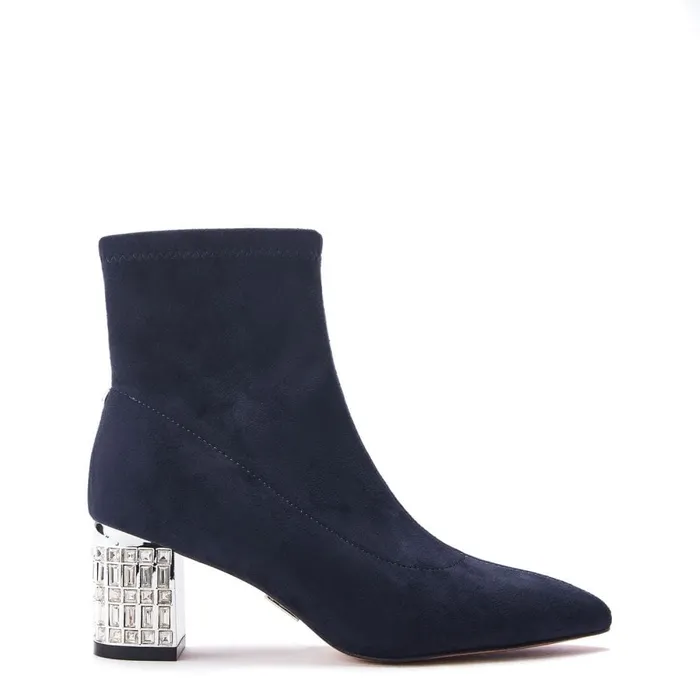 Heeled And Wedge Boots Women Moda In Pelle Tianna Navy Alcantara