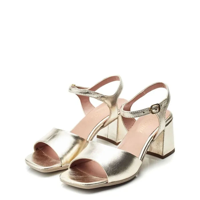 Heeled Sandals Women Moda In Pelle Bsoleful BMiresca Gold Leather
