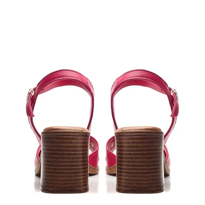 Heeled Sandals Women Moda In Pelle Lanie Pink Leather