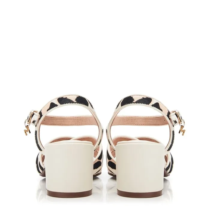 Heeled Sandals Women Moda In Pelle Lotsie Leopard Pony Hair