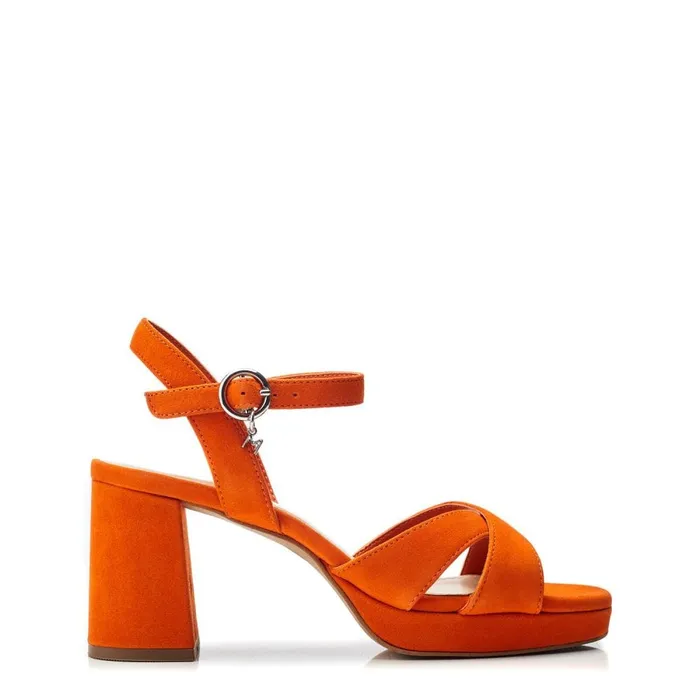 Heeled Sandals Women Moda In Pelle Marli Orange Suede