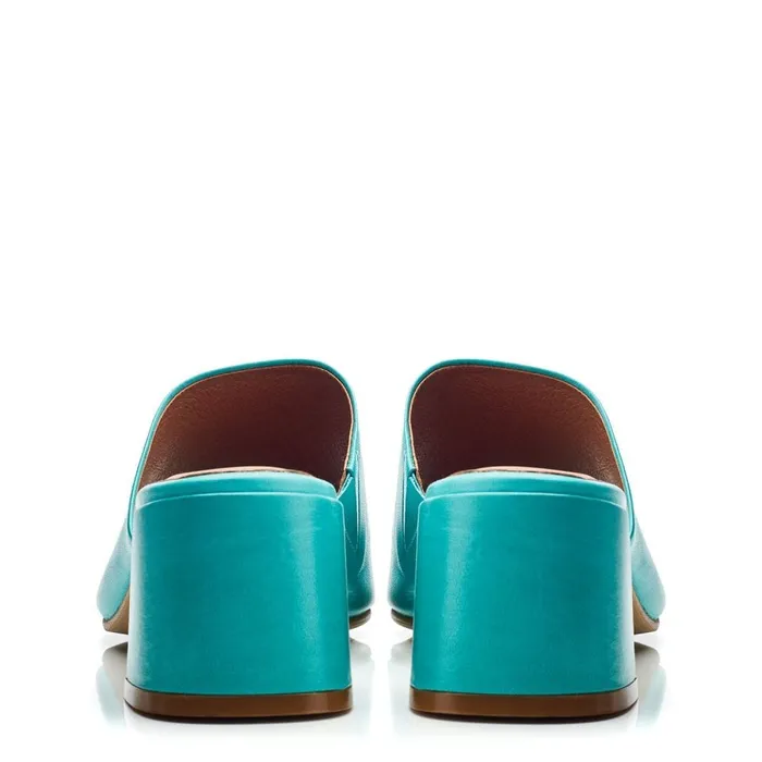 Heeled Sandals Women Moda In Pelle Mikia Turquoise Leather