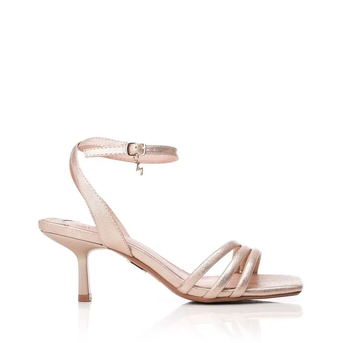 Heeled Sandals Women Moda In Pelle Rozalita Champagne Porvair