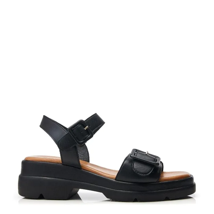 Heeled Sandals Women Moda In Pelle Shoon Sh Shore Black Leather