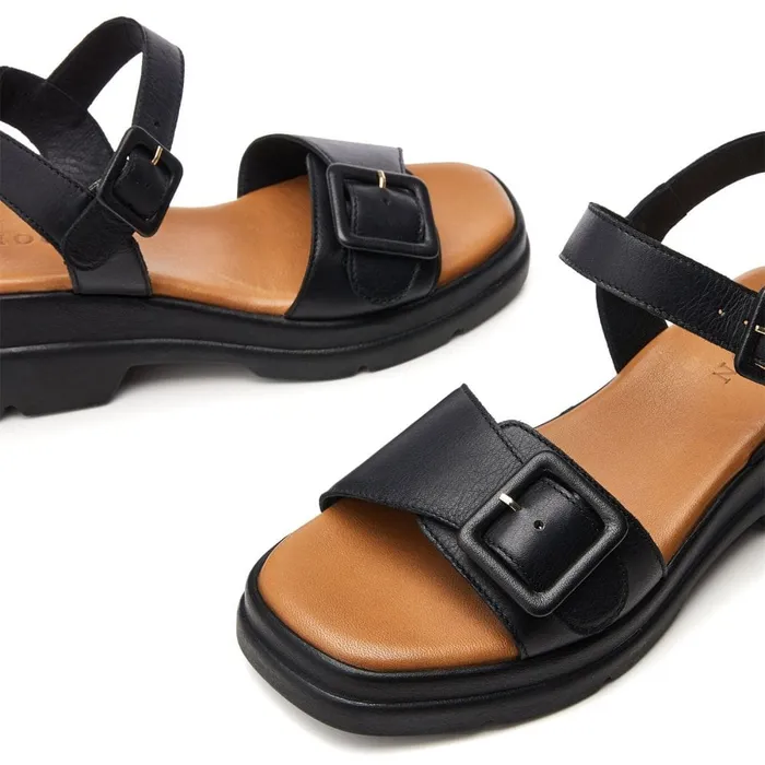 Heeled Sandals Women Moda In Pelle Shoon Sh Shore Black Leather