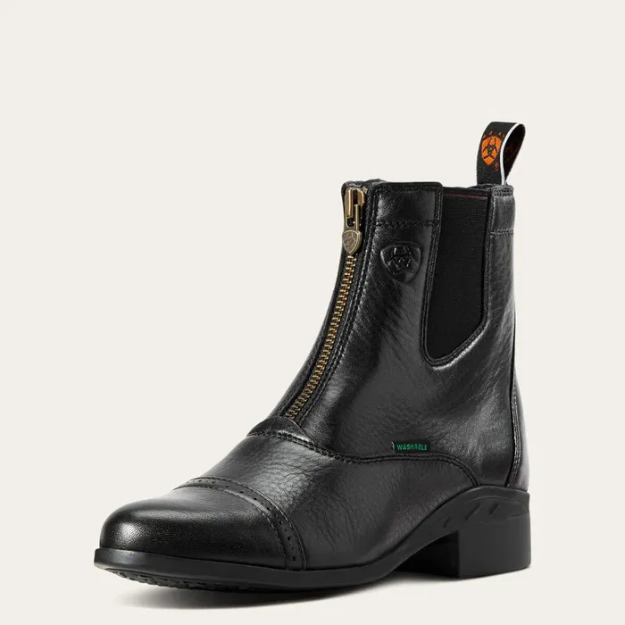 Heritage Breeze Zip Paddock Boot Black Women Ariat English Riding Boots