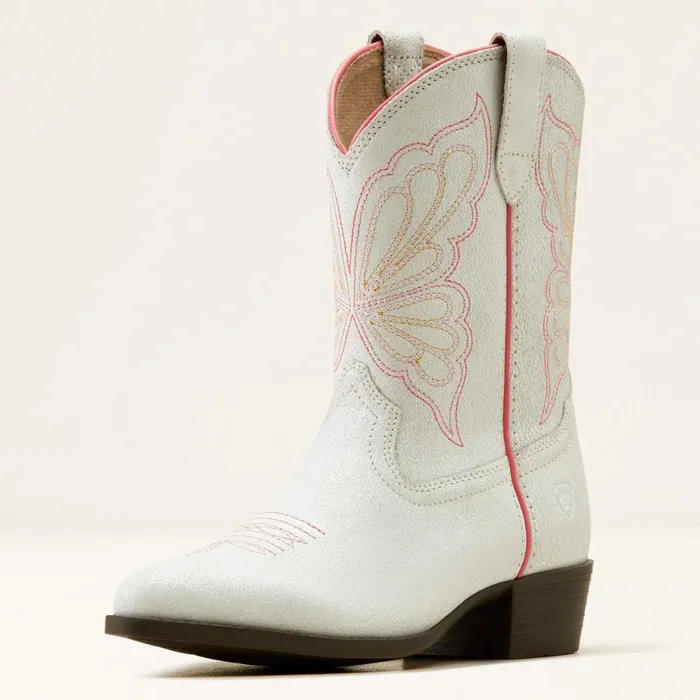 Heritage Butterfly Western Boot Distressed Ivory Kids Ariat Big Kids039 Footwear