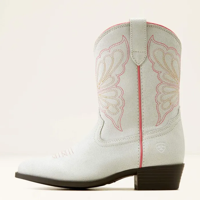 Heritage Butterfly Western Boot Distressed Ivory Kids Ariat Big Kids039 Footwear