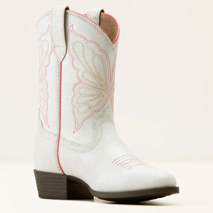 Heritage Butterfly Western Boot Distressed Ivory Kids Ariat Big Kids039 Footwear