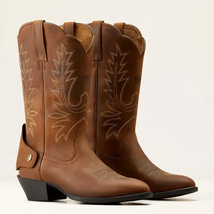 Heritage R Toe EZ Zip Western Boot Distressed Brown Women Ariat Western Boots Heritage R Toe EZ Zip Western Boot Distressed Brown Women Ariat Western Boots