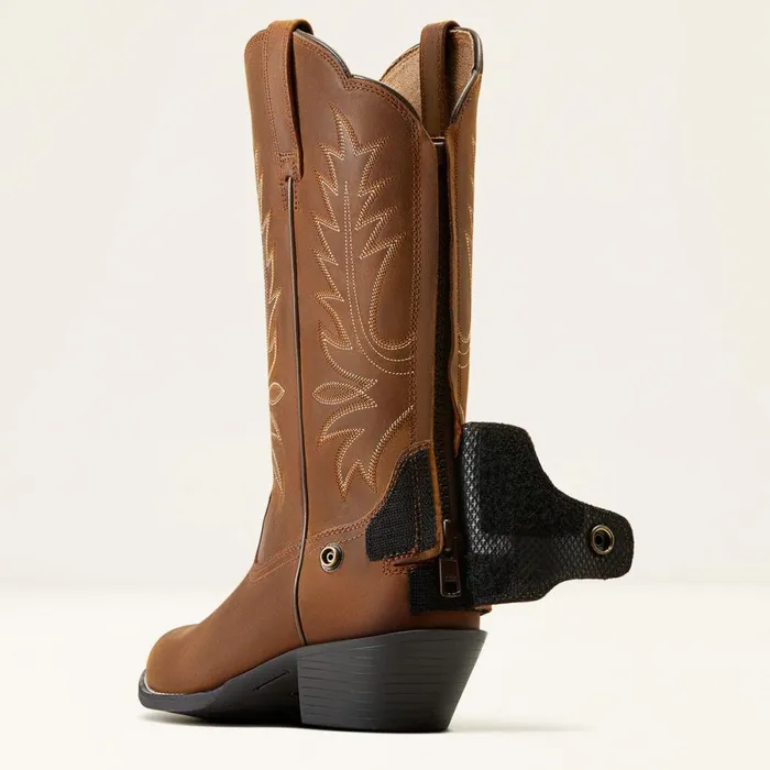 Heritage R Toe EZ Zip Western Boot Distressed Brown Women Ariat Western Boots Heritage R Toe EZ Zip Western Boot Distressed Brown Women Ariat Western Boots