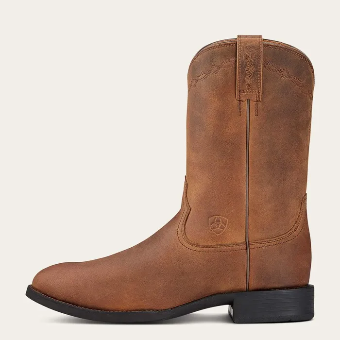 Heritage Roper Western Boot Distressed Brown Men Ariat Western Boots Heritage Roper Western Boot Distressed Brown Men Ariat Western Boots