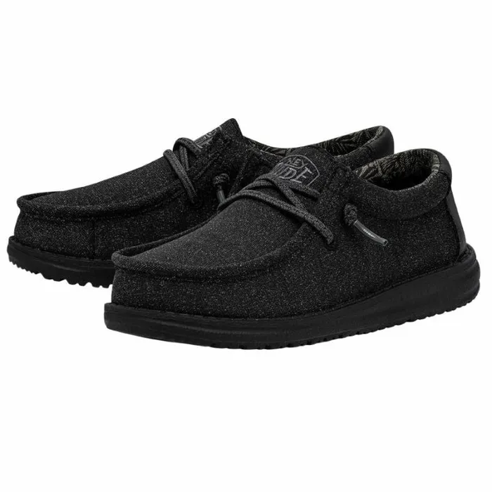 Hey Dude Big Kids Wally Youth Basic Black 8211 Kids Hey Dude Big Kids Wally Youth Basic Black 8211 Kids