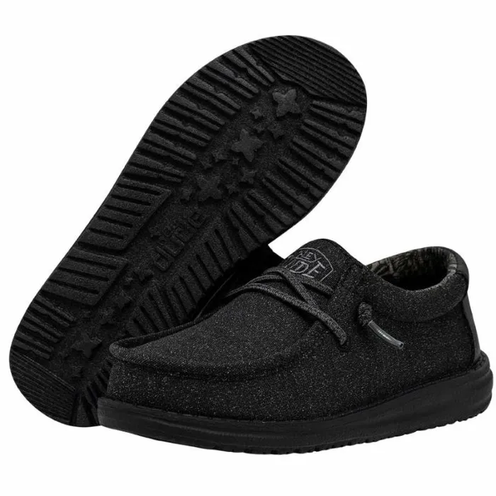 Hey Dude Big Kids Wally Youth Basic Black 8211 Kids Hey Dude Big Kids Wally Youth Basic Black 8211 Kids