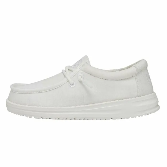 Hey Dude Big Kids Wally Youth Slub Canvas White 8211 Kids