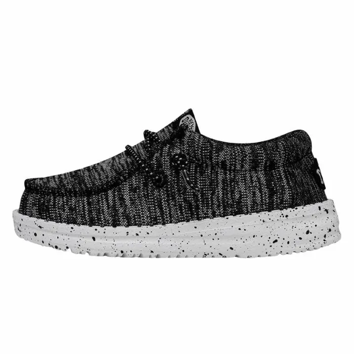 Hey Dude Little Kids Wally Toddler Sport Knit Black White 8211 Kids