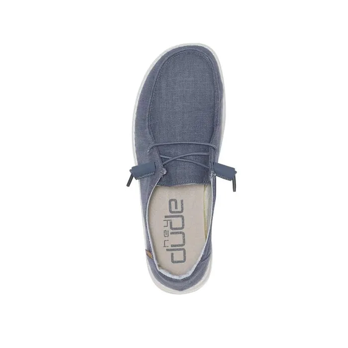 Hey Dude Wendy Wendy Chambray Navy White 8211 Women Hey Dude Wendy Wendy Chambray Navy White 8211 Women