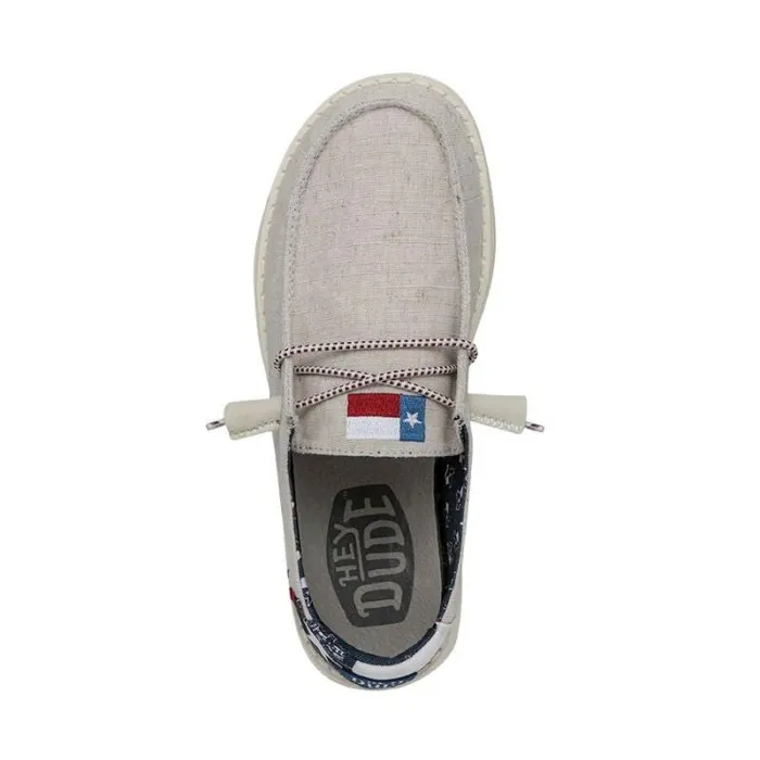 Hey Dude Wendy Wendy Texas Canvas Off White 8211 Women Hey Dude Wendy Wendy Texas Canvas Off White 8211 Women